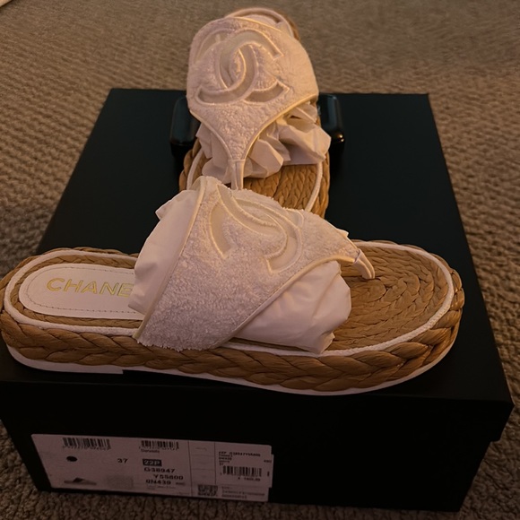 Chanel Terry Cloth Sandals - Picture 4 of 6